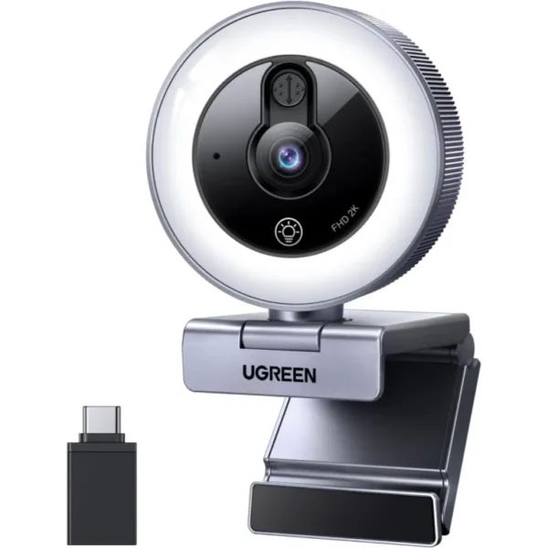 UGREEN 2K USB Webcam with Ring Light – 65857