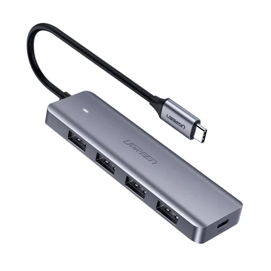 UGREEN 4-Port USB-C to USB 3.0 Hub with USB-C Power Supply (70336)