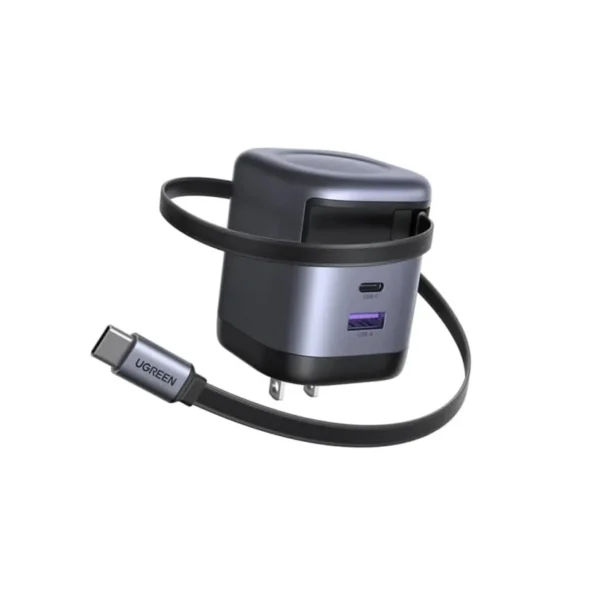 UGREEN 45W GaN Charger with Retractable USB-C Cable