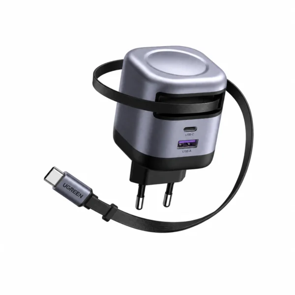 UGREEN 45W GaN Charger with Retractable USB-C Cable