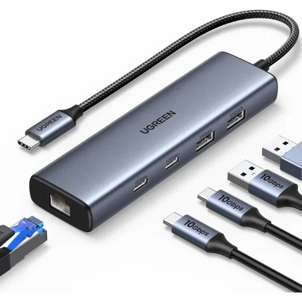 UGREEN 5-in-1 USB-C Hub — 10Gbps Data, 4K HDMI & 100W PD (Model 45320)