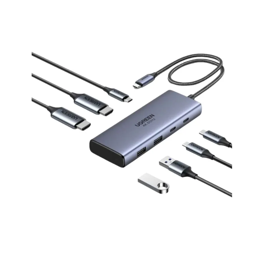 UGREEN 7-in-1 USB-C Hub — Dual HDMI, 100W PD & 10Gbps Data (Model 45379)