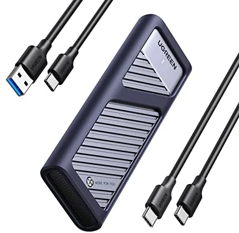 UGREEN 90408 M.2 NVMe and SATA SSD Enclosure — 10 Gbps Aluminum