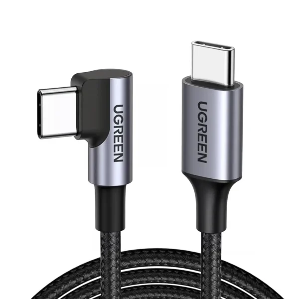 UGreen 60W Right-Angle USB-C to USB-C Cable — PD & Data