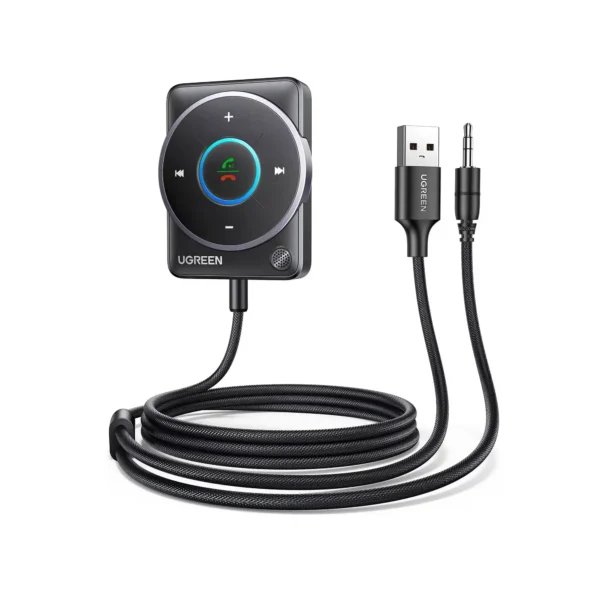 UGREEN Bluetooth 5.4 Aux Receiver for Car with Dual Device Pairing – 35002