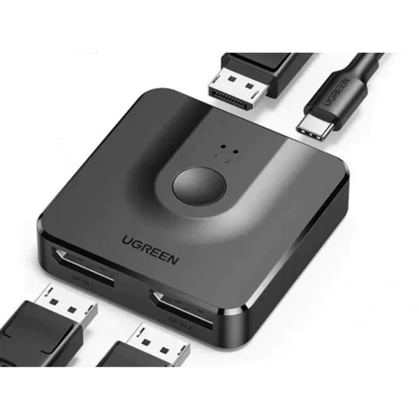 UGreen 60622 DisplayPort Bidirectional Switch (2×1 / 1×2)