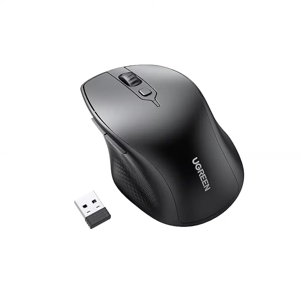 UGreen Ergonomic Wireless Mouse – Bluetooth 5.0 & USB 2.4G, 4000 DPI