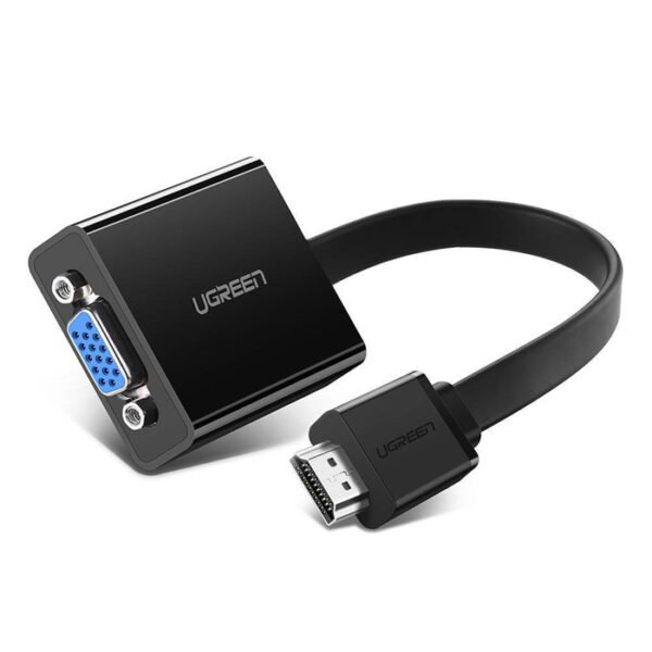 UGreen HDMI to VGA Converter 25cm with Audio – Black