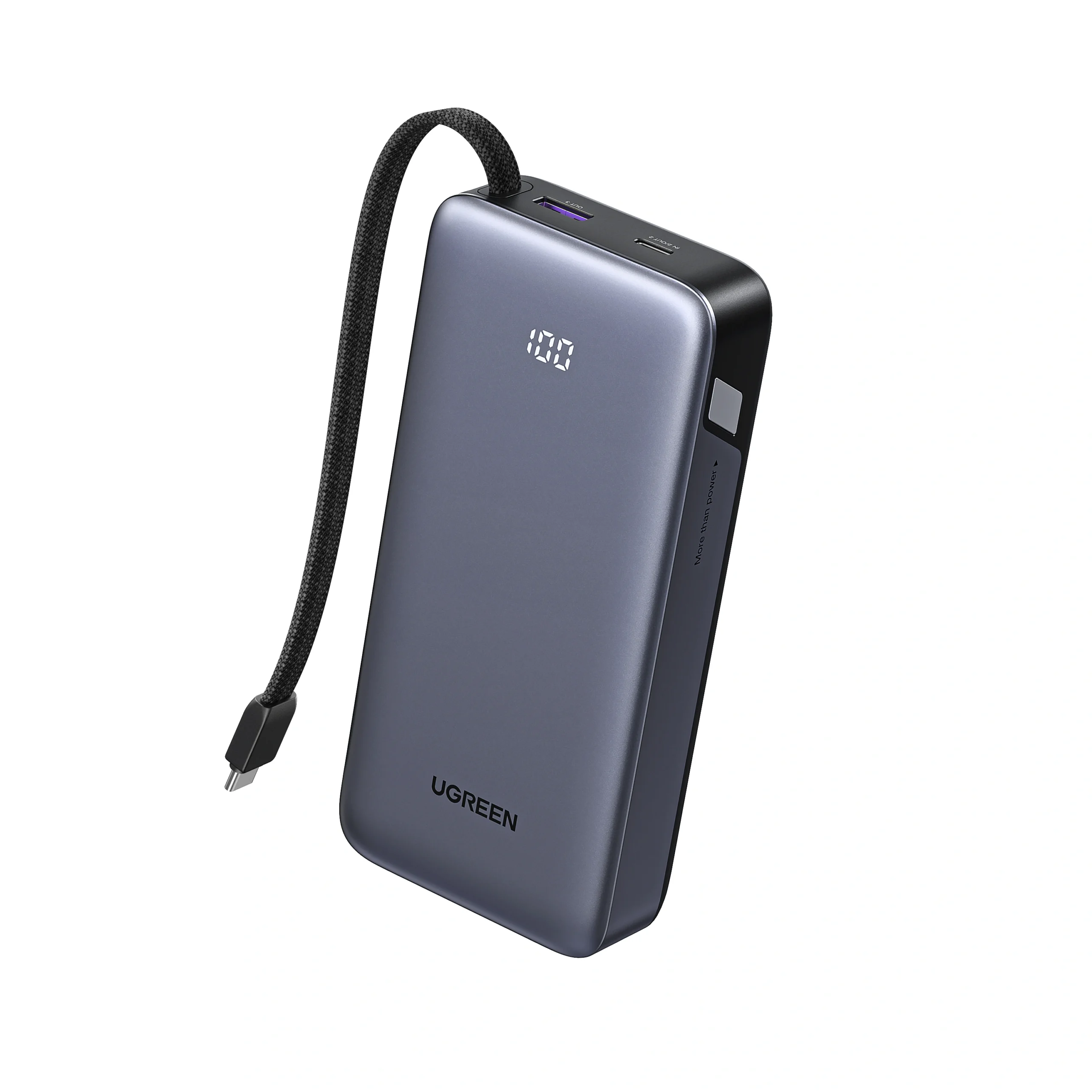 UGREEN Nexode 20000mAh 45W Power Bank with Built-in Cable – 55988
