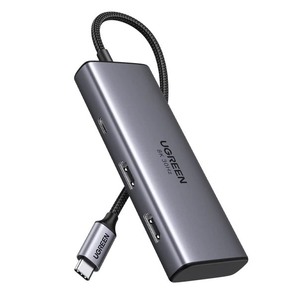 UGREEN Revodok 206 Docking Station — 6-in-1 USB-C Hub Dual HDMI (Model 15852)