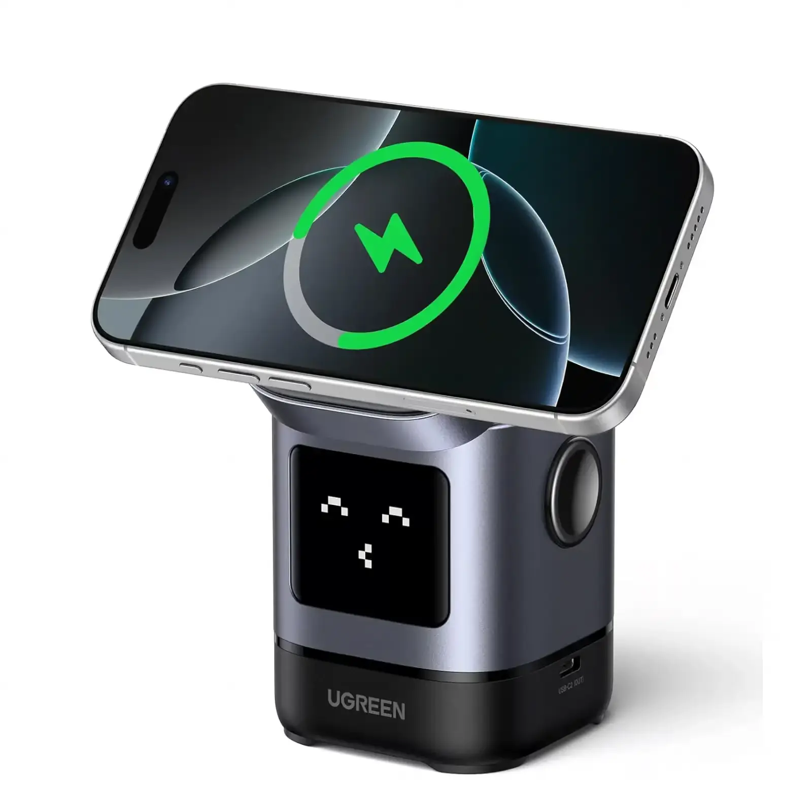UGREEN Robot Uno 2-in-1 Qi2 Magnetic Foldable Wireless Charger — 45775