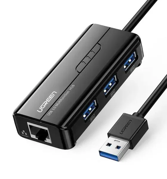UGREEN USB 3.0 Hub with Gigabit Ethernet – 20265