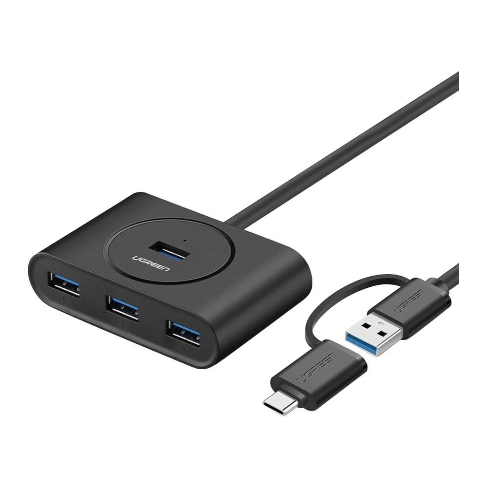 UGREEN 40850 USB 3.0 Hub — 4-Port OTG with USB-C Plug, 1m Cable