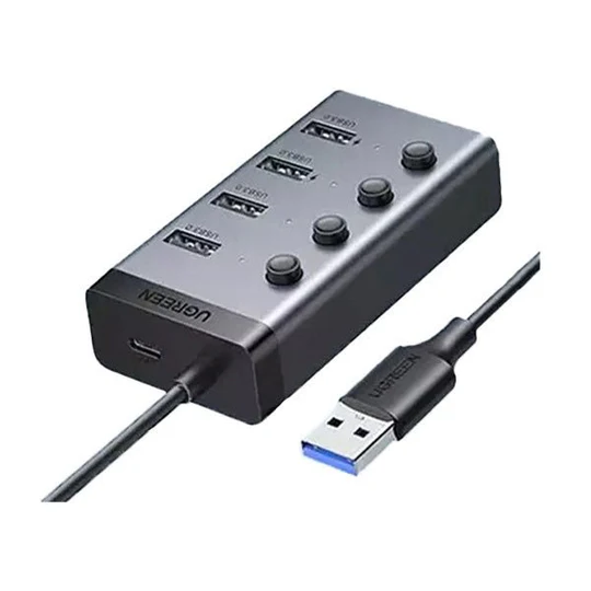 UGreen USB 3.0 4-Port Hub Adapter 90874 — 5 Gbps, USB-C Host