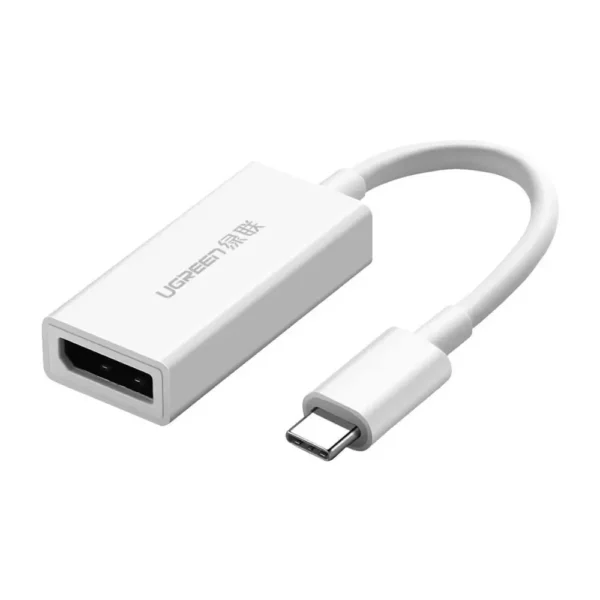 UGREEN 40372 USB-C to DisplayPort Adapter Cable – 4K 60 Hz, 15 cm (White)