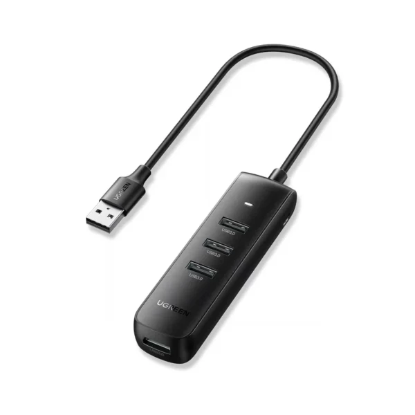 UGreen 4-Port USB 3.0 Hub with 3 ft Cable & LED — 80657