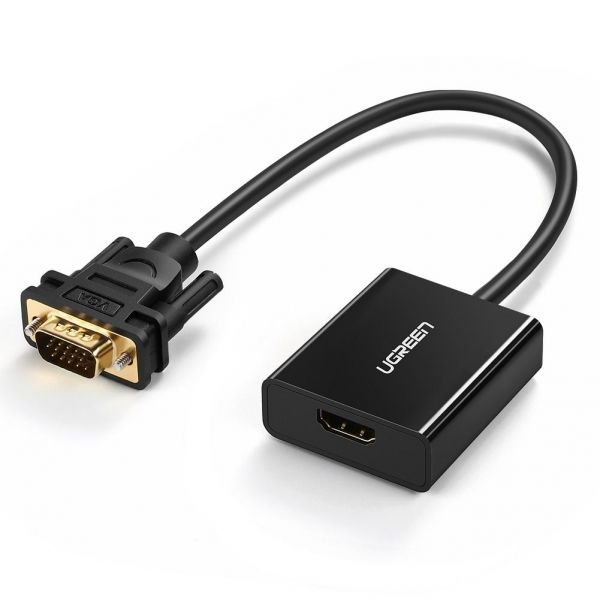 UGREEN 50945 VGA to HDMI Converter — 1080p, Audio, USB Power