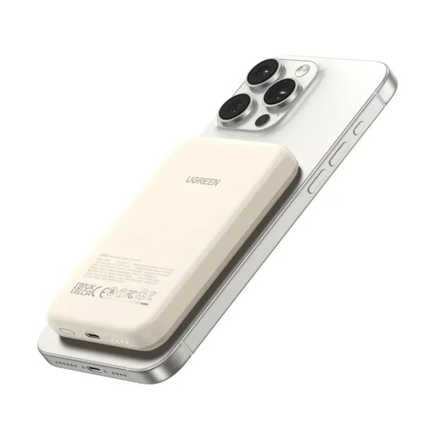 UGREEN PB560 5000mAh Mini Magnetic Wireless Power Bank — 15W PD (25207)