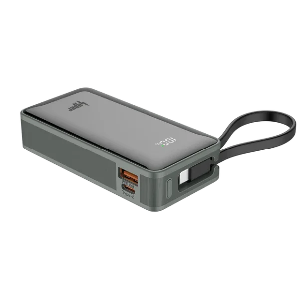 Yolo Axis 22.5W Power Bank 10000 mAh — Built-in USB-C Cable (Black)