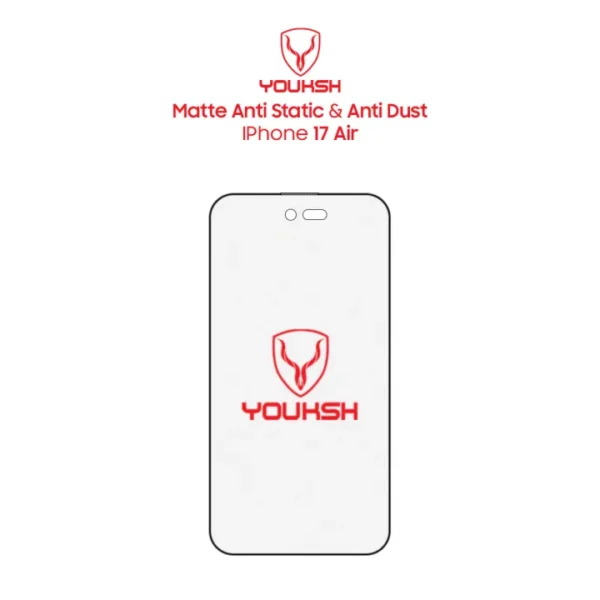 YOUKSH Apple iPhone 17 Air Matte Anti-Static Glass Protector