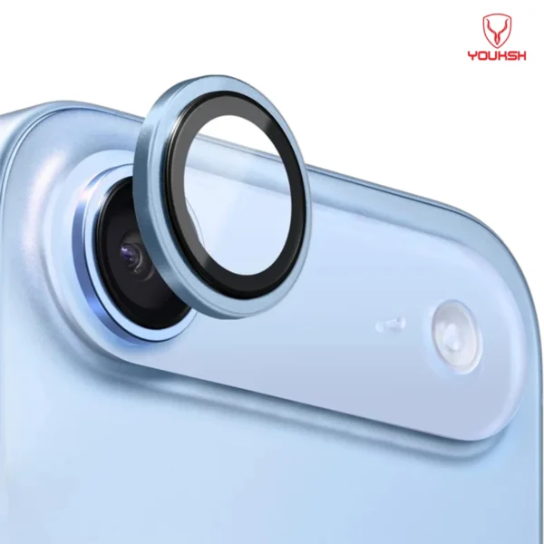 Youksh iPhone 17 Air Camera Ring Lens Protector — 9H Tempered Glass