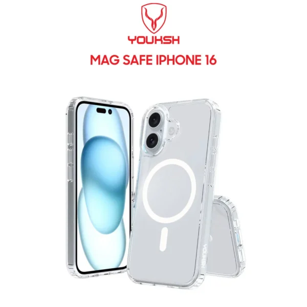 Youksh MagSafe Case for iPhone 16 — Shockproof Polycarbonate Back Cover