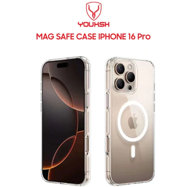 Youksh MagSafe Case for iPhone 16 Pro — Shockproof Polycarbonate Back Cover