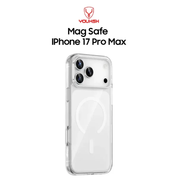 Youksh MagSafe Case for iPhone 17 Pro Max — Clear Shockproof Hybrid