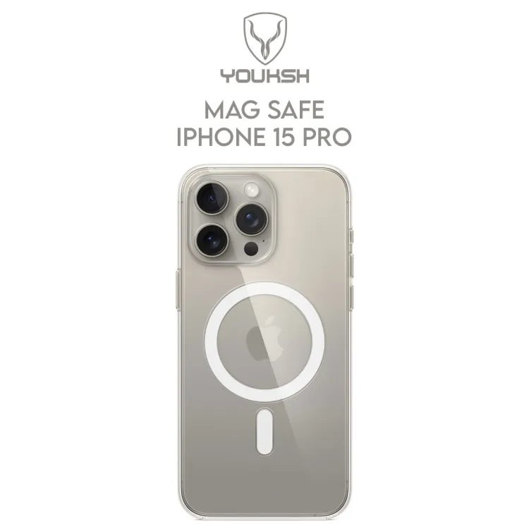 Youksh MagSafe Clear Case for iPhone 15 Pro