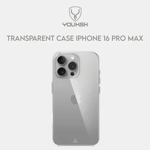 Youksh Transparent Case for iPhone 16 Pro Max – Slim 1.5 mm TPU