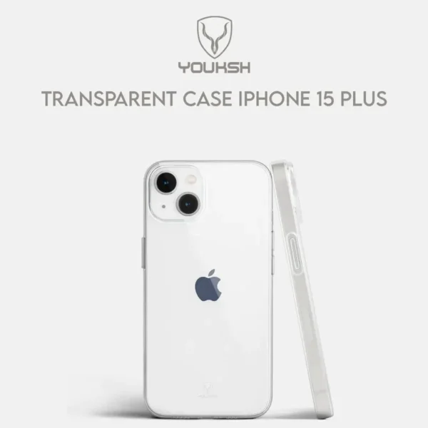 Youksh iPhone 15 Plus Transparent Case — Slim 1.5mm
