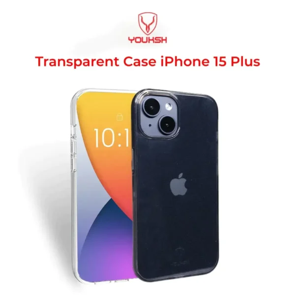Youksh iPhone 15 Plus Transparent Case — Slim 1.5mm