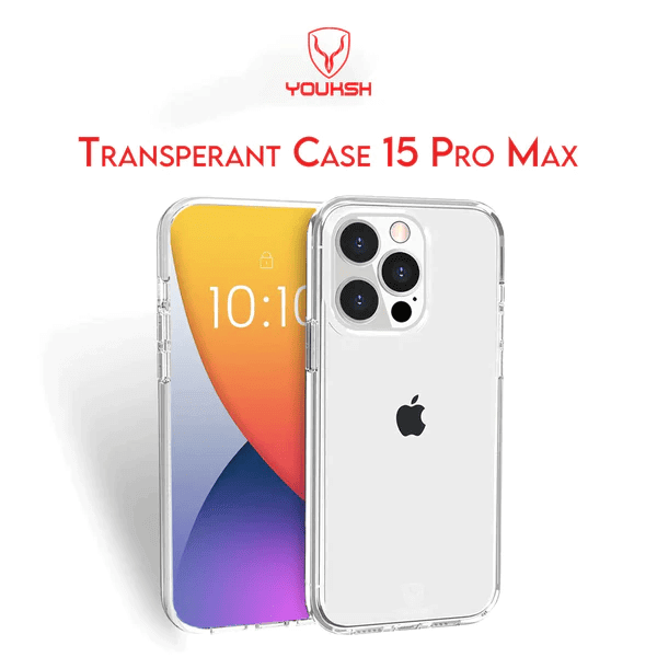 Youksh iPhone 15 Pro Max Transparent Case — 1.5mm Slim