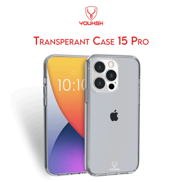 Youksh iPhone 15 Pro Transparent Case — Slim 1.5mm