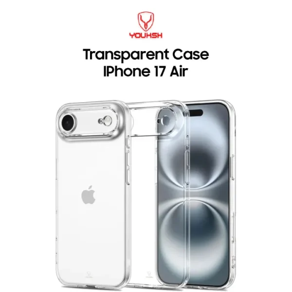 Youksh iPhone 17 Air Transparent Soft Shock-Proof Jelly Cover — 1.5mm TPU