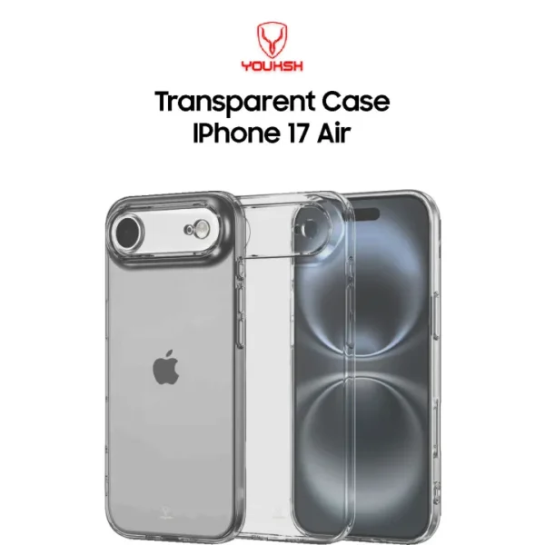 Youksh iPhone 17 Air Transparent Soft Shock-Proof Jelly Cover — 1.5mm TPU