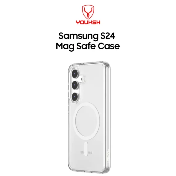 YOUKSH Samsung Galaxy S24 Clear MagSafe Back Cover