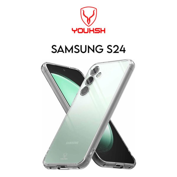 YOUKSH Samsung Galaxy S24 Transparent Soft Jelly TPU Case